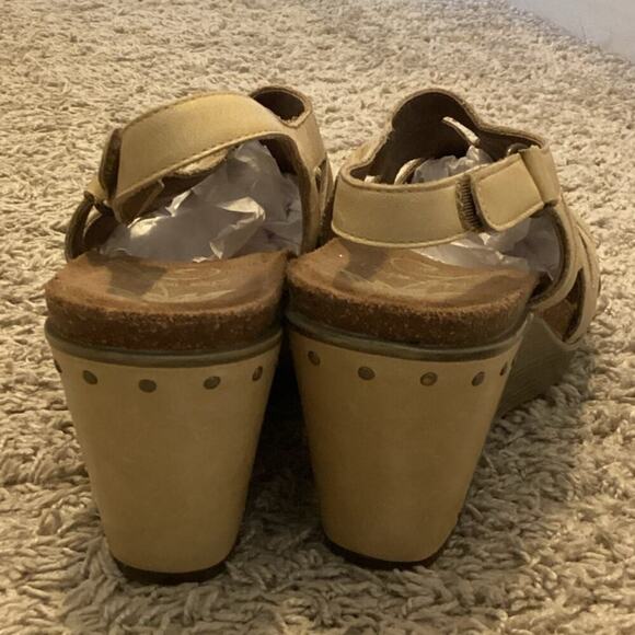 Dansko Womens Felicia Wedge Sandals EU 40 US 9.5 10 Tan Brown Comfort Boho - Picture 6 of 13